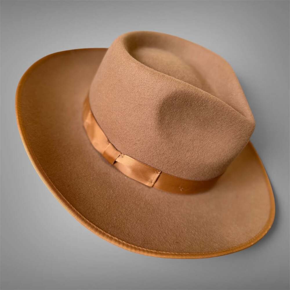 Gigi Pip Monroe Rancher Hat Size 57 Brown Wool